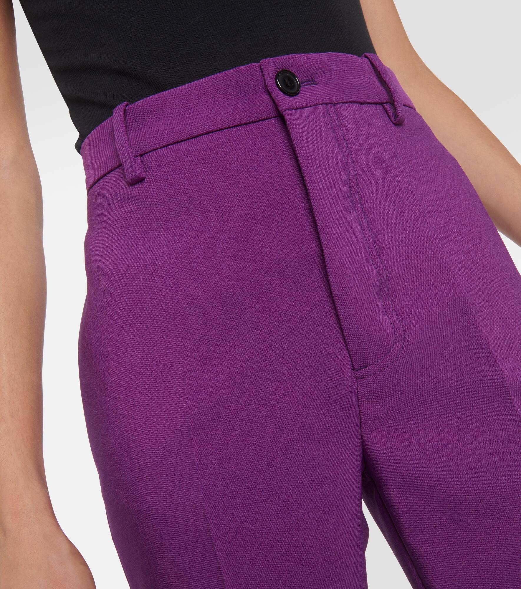 High-rise cady flared pants - 4