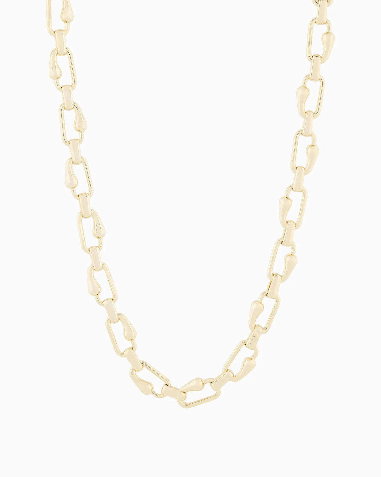 GOLD-TONE BRASS CHAIN NECKLACE - 1
