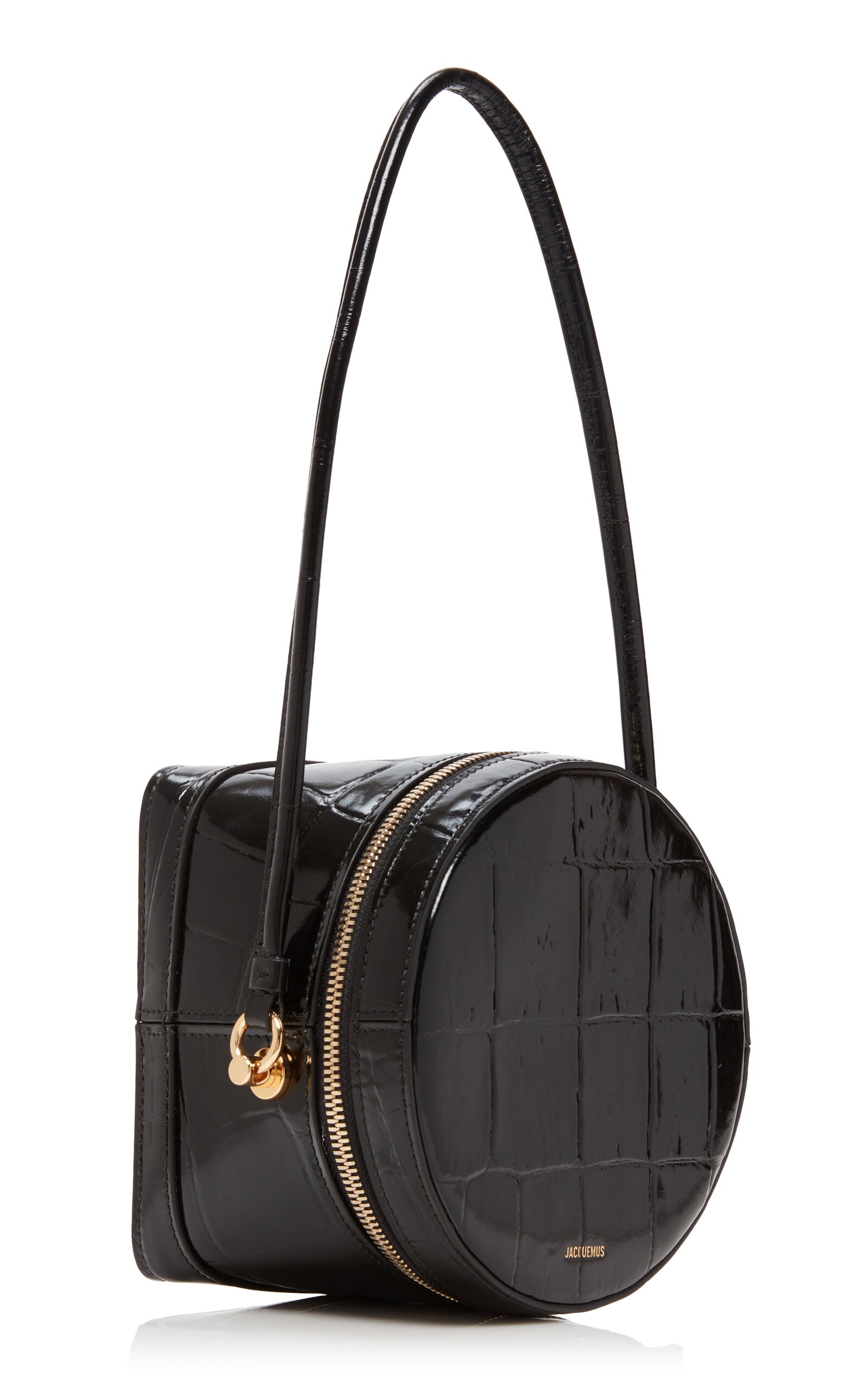Le Vanito Croc-Embossed Leather Box Bag black - 3