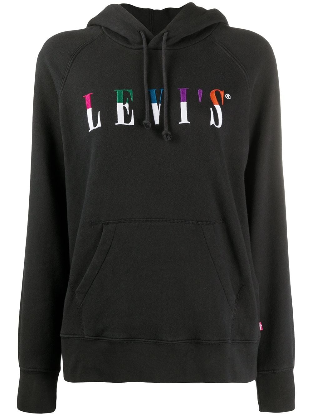 logo embroidered hoodie - 1