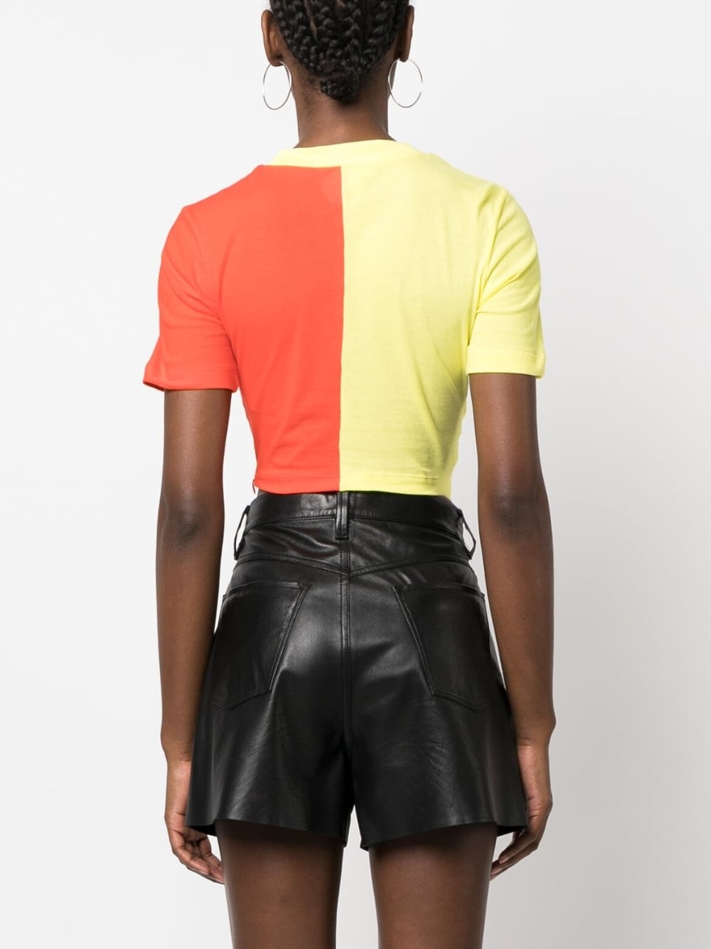 logo-print crop top - 4