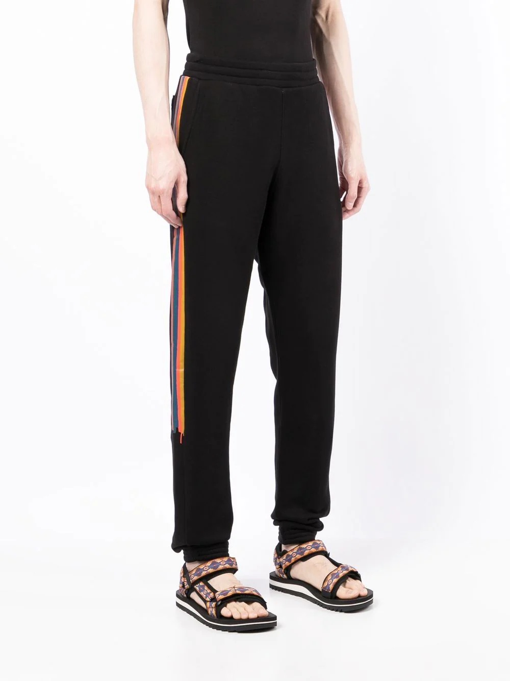 logo-stripe tapered joggers - 3