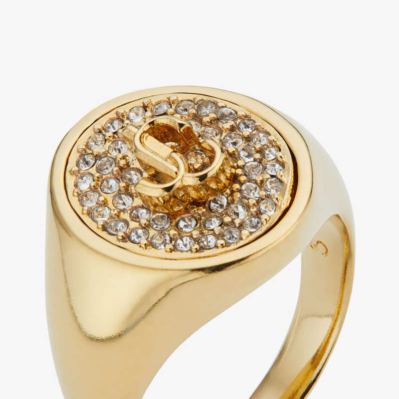 JC Logo Crystal Ring
Gold-Finish Crystal Star Ring with JC Logo 4