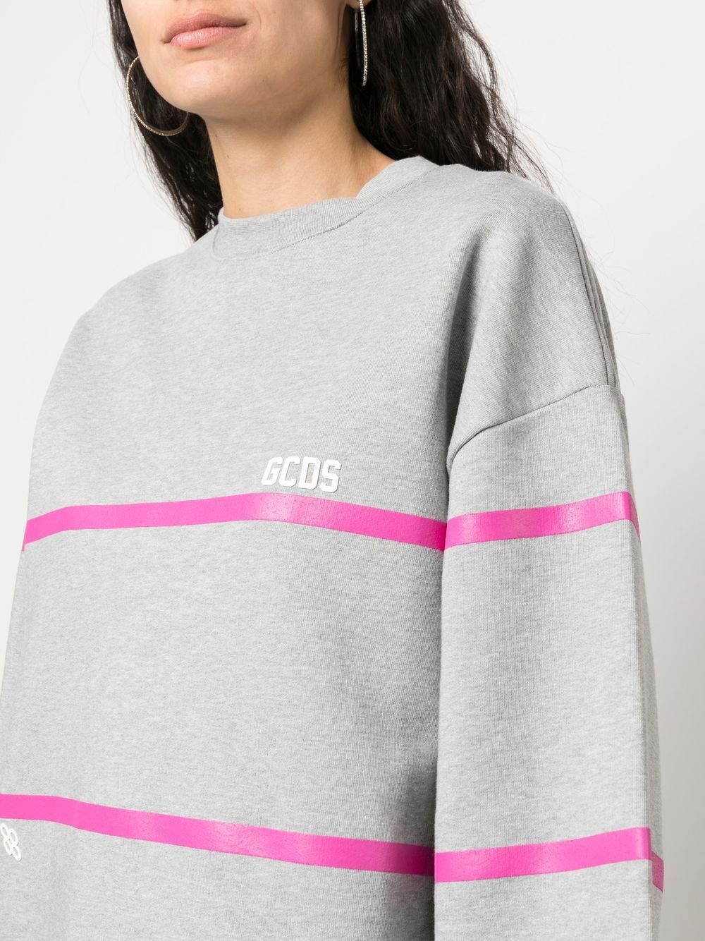 stripe-detailed sweatshirt - 5