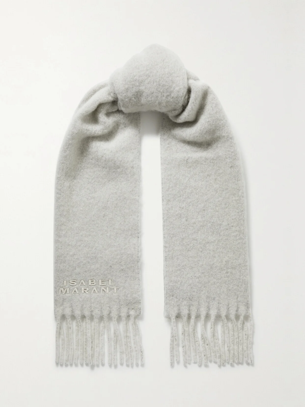 Firny Fringed Embroidered Alpaca-blend Scarf - 1