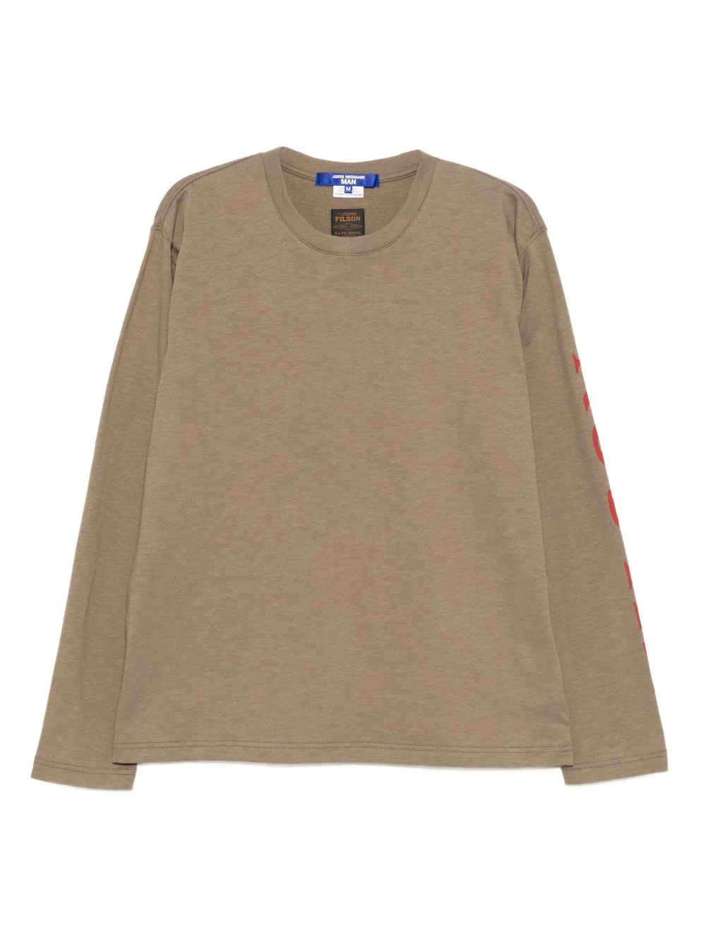 printed-sleeve T-shirt - 1