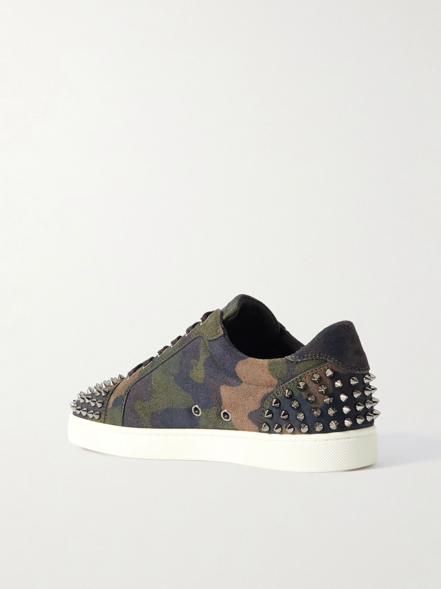 Seavaste 2 Studded Camouflage-Print Canvas Sneakers Green - 4