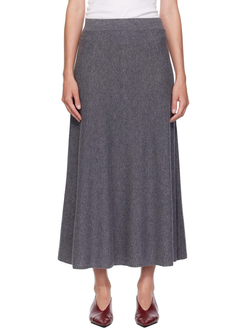 Gray Torie Midi Skirt 1