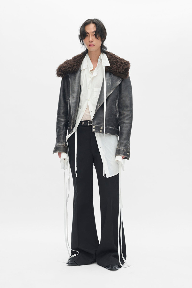 Binus Distressed Shearling Leather Jacket 4