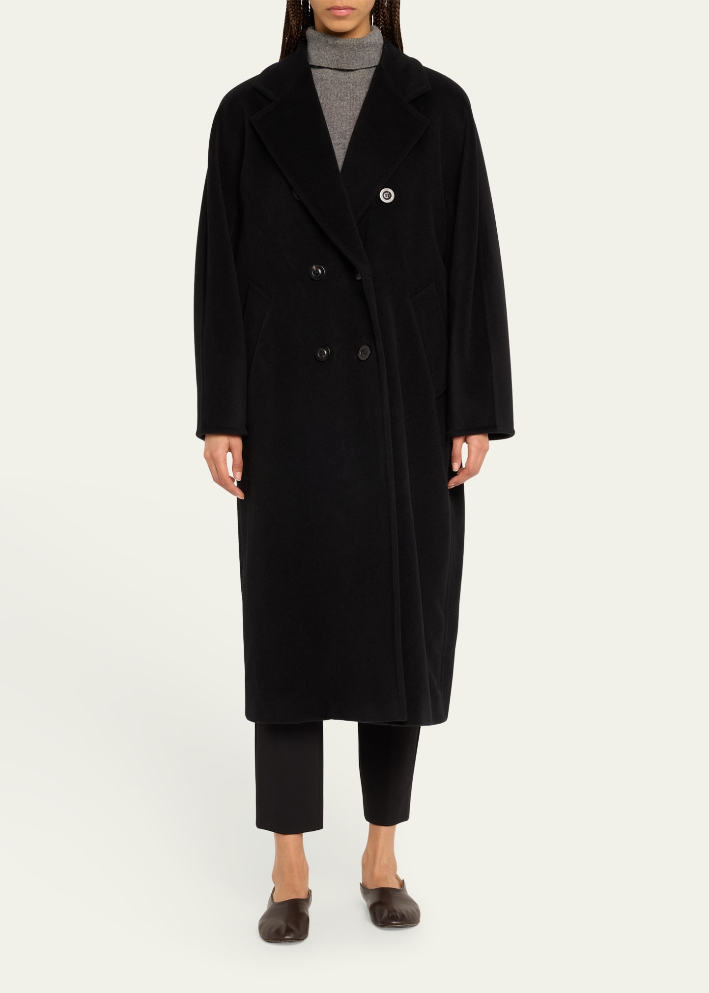 Wool-Cashmere Belted Madame Coat - 2