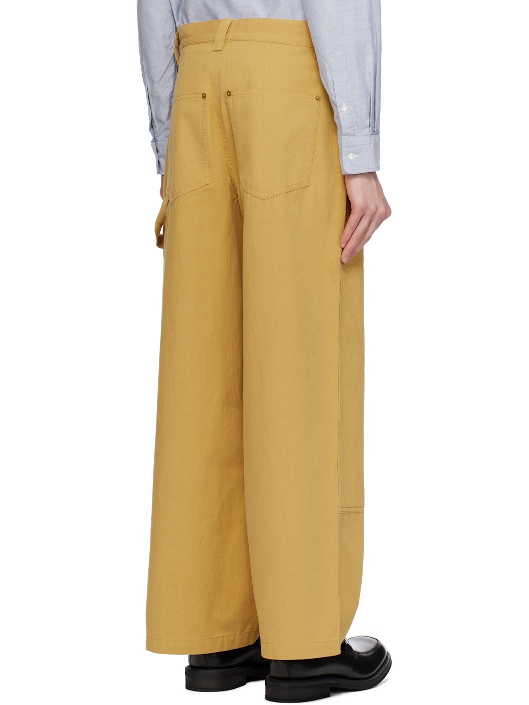 Yellow Wide Carpenter Trousers - 3