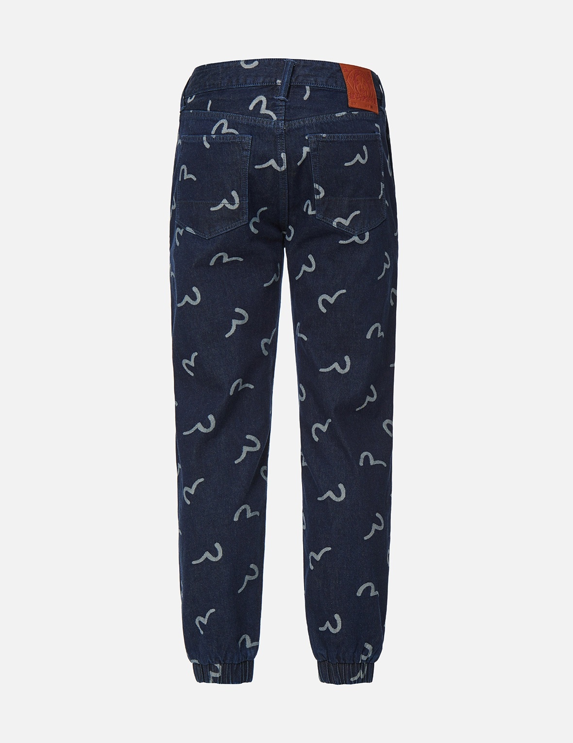 ALLOVER SEAGULL JACQUARD DENIM JOGGER PANTS - 2