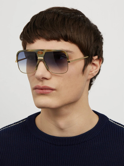 GUCCI Navigator acetate and metal sunglasses outlook