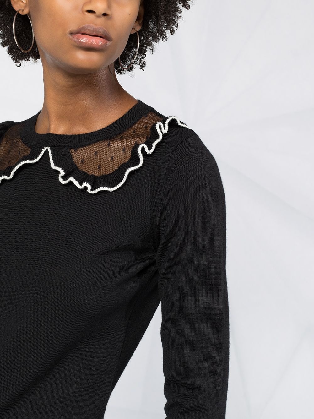 collar-detail jumper - 3