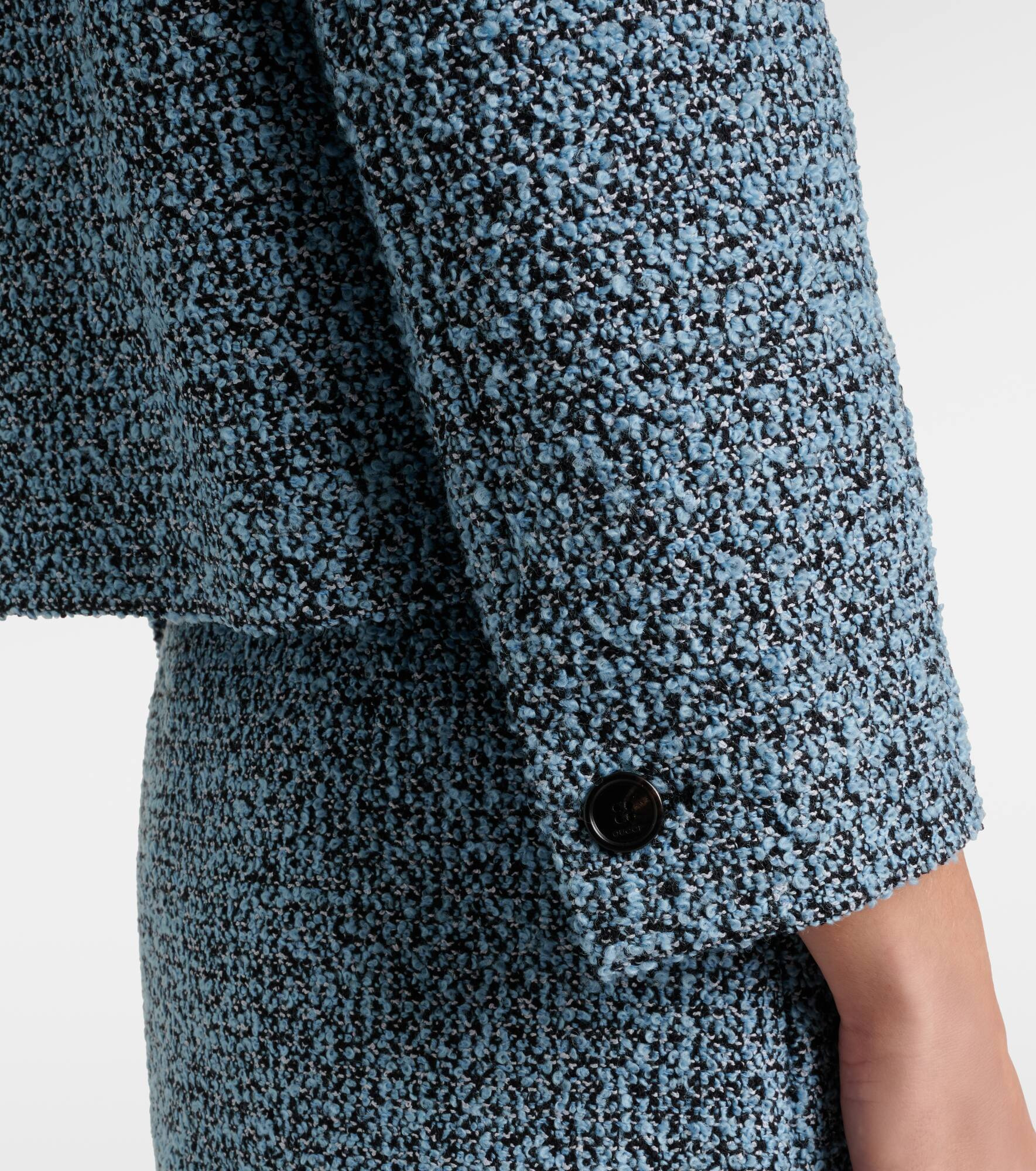Cotton and wool-blend tweed jacket - 5