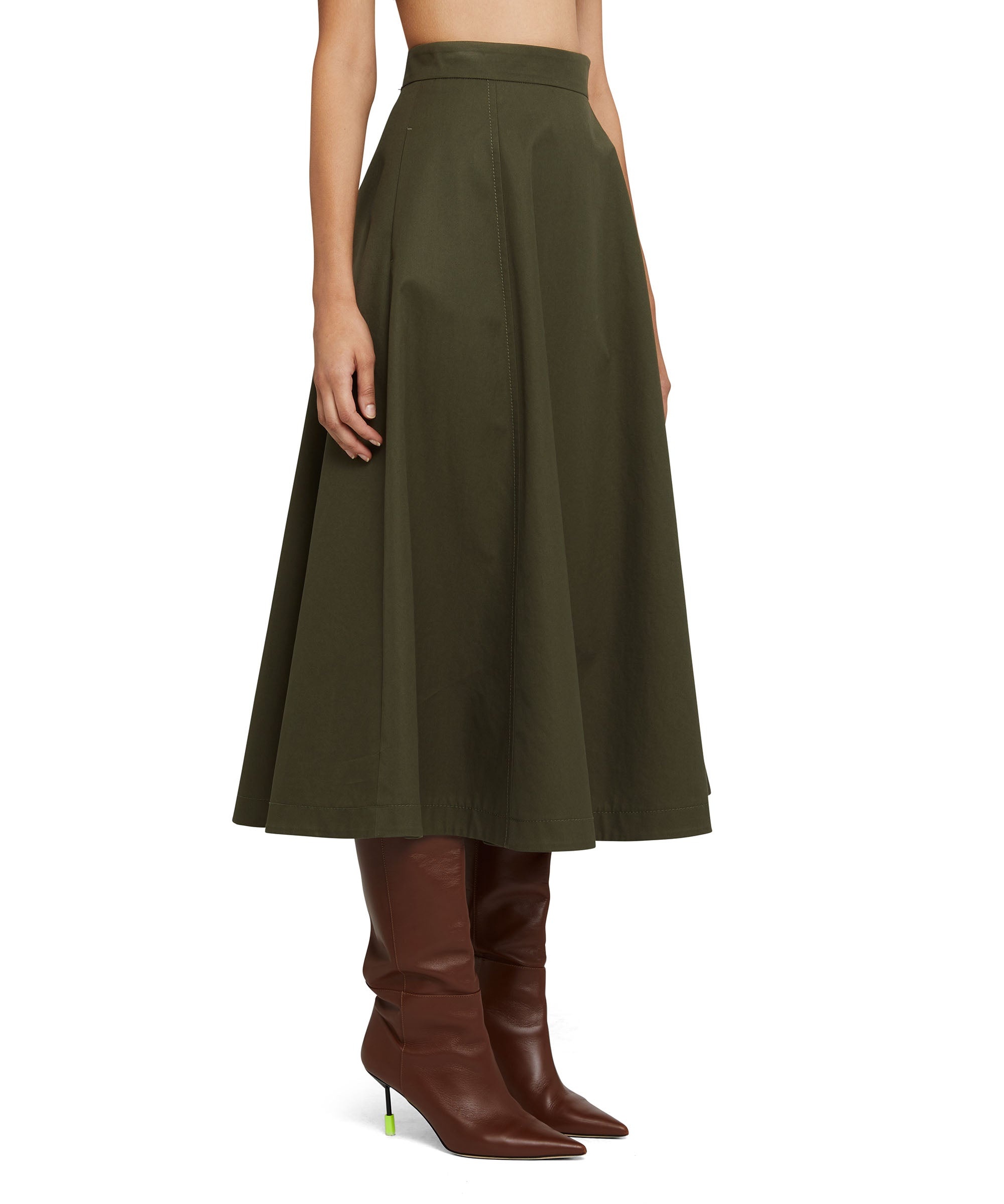 Cotton midi wheel skirt - 5