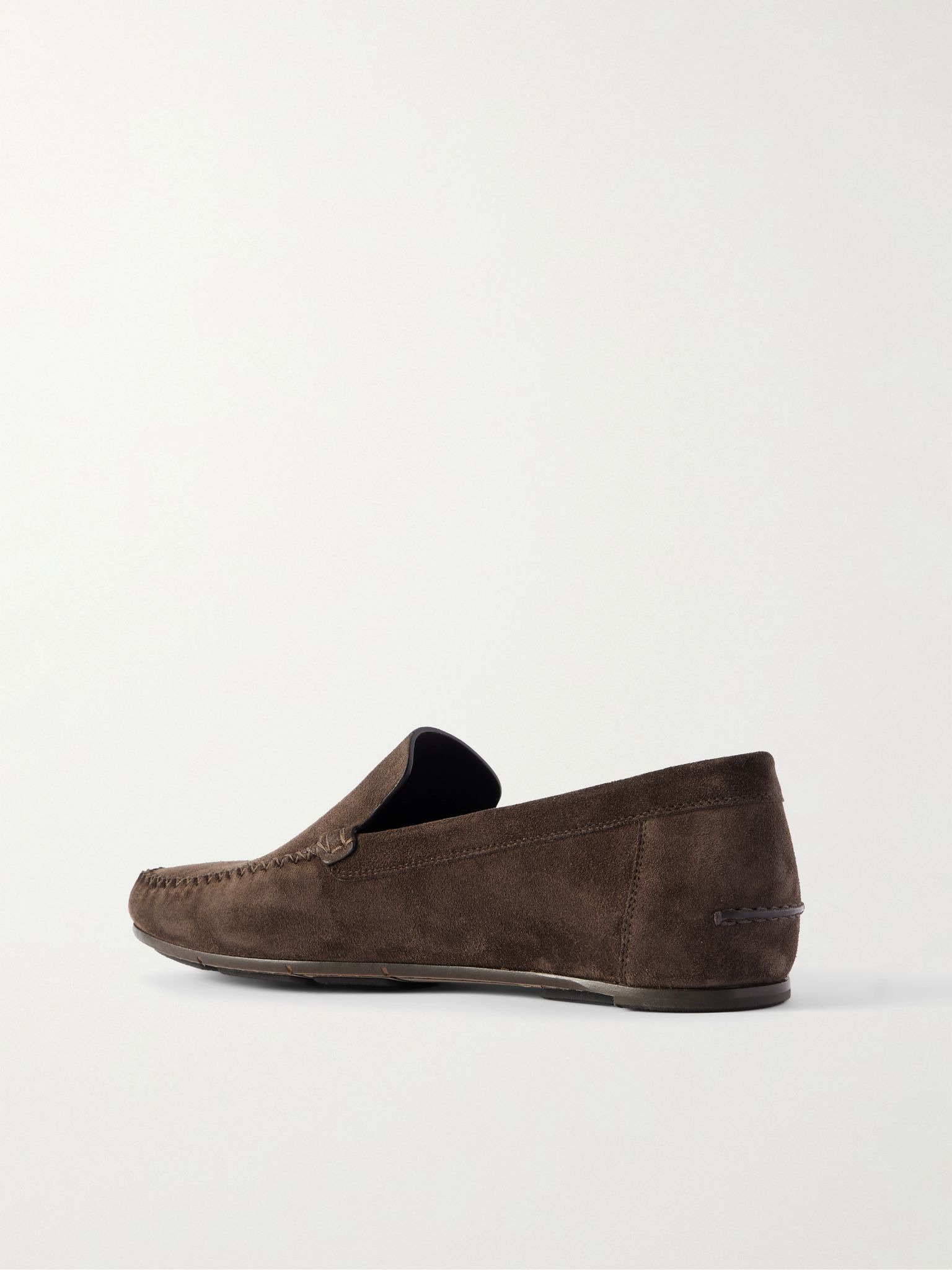 Suede Driving Shoes Dark brown - 4