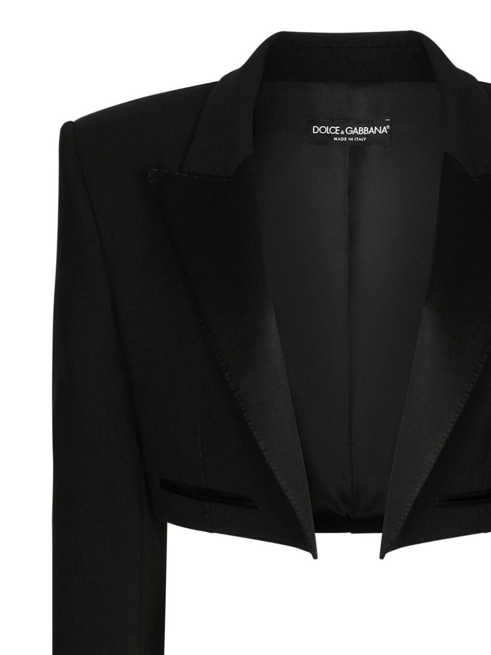 double-breasted cropped jacket - 2