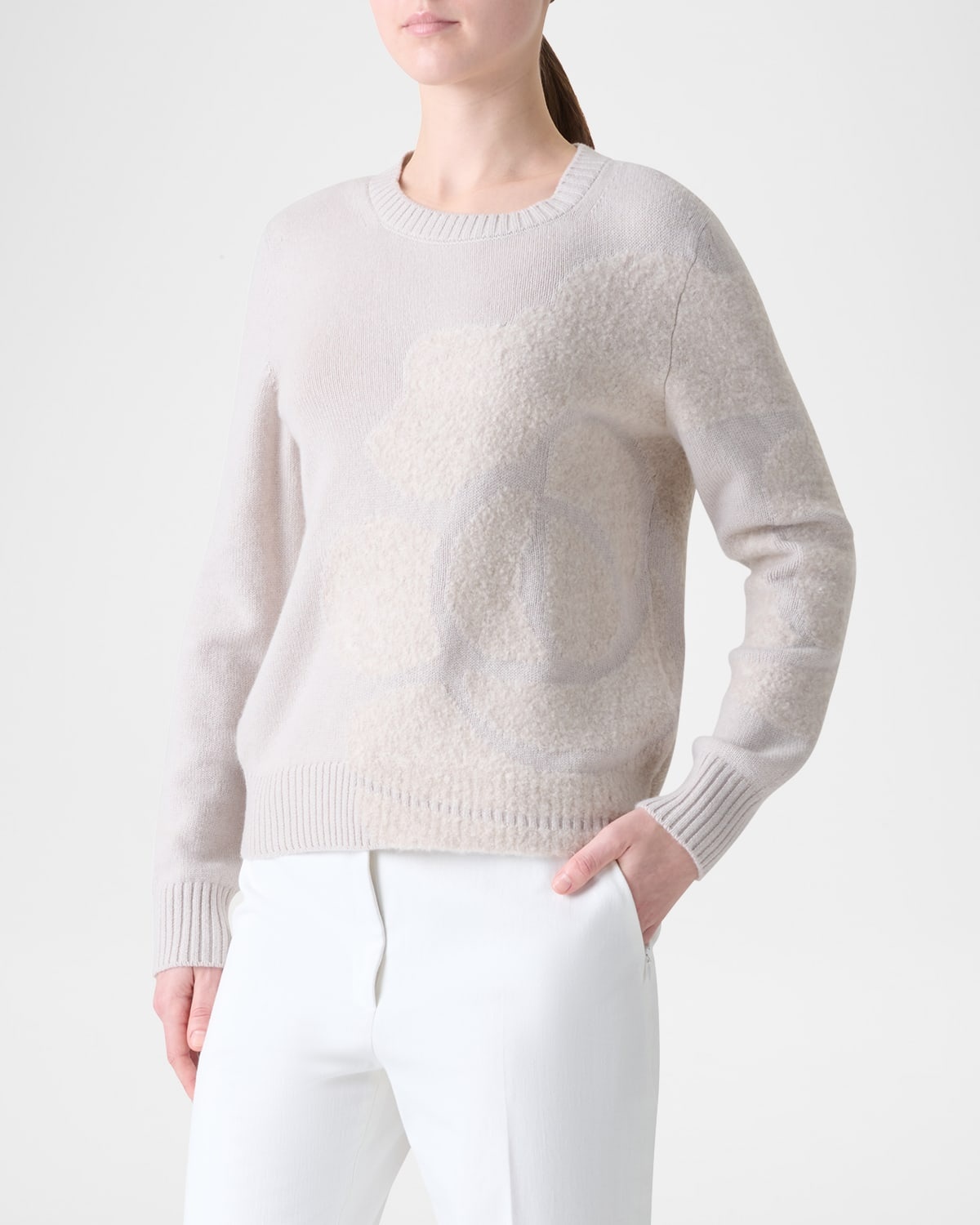 Anemone Boucle Cashmere-Silk Knit Sweater - 4