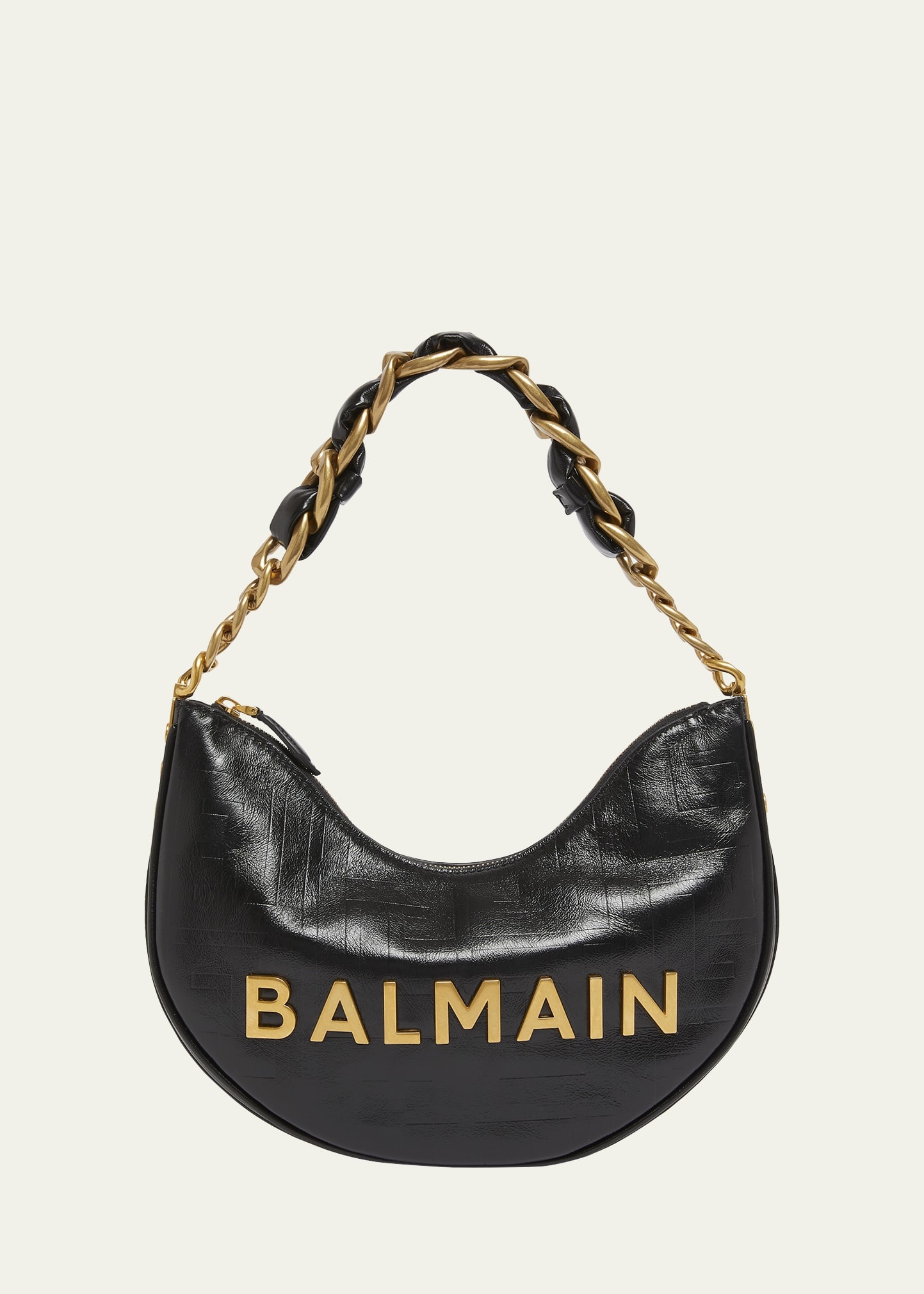 1945 Moon Shoulder Bag in PB Embossed Crinkle Leather - 1