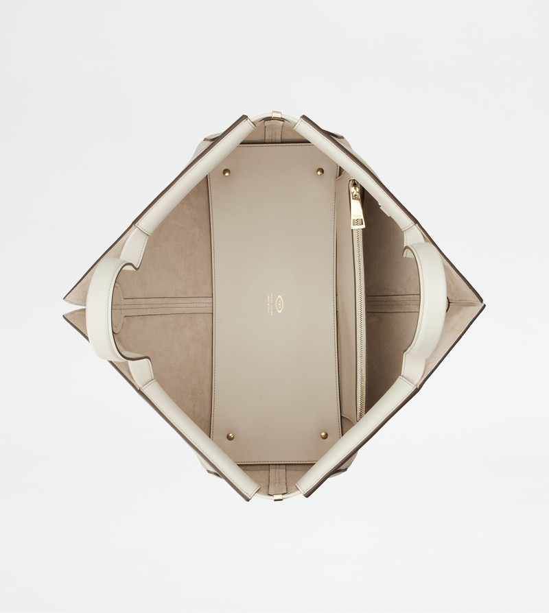 TOD'S DI BAG FOLIO IN LEATHER MEDIUM - BEIGE, OFF WHITE 5