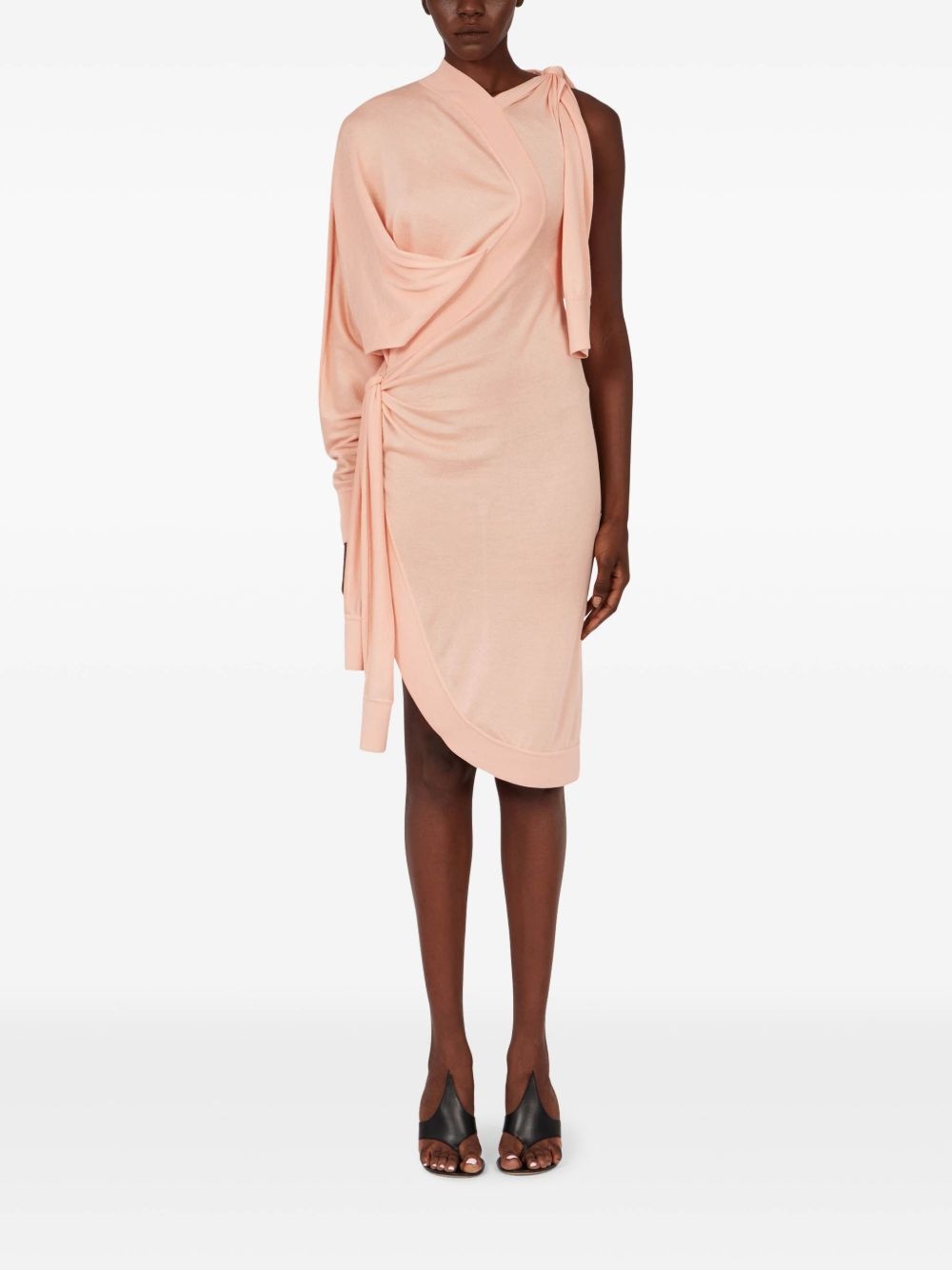 asymmetric knitted dress - 2