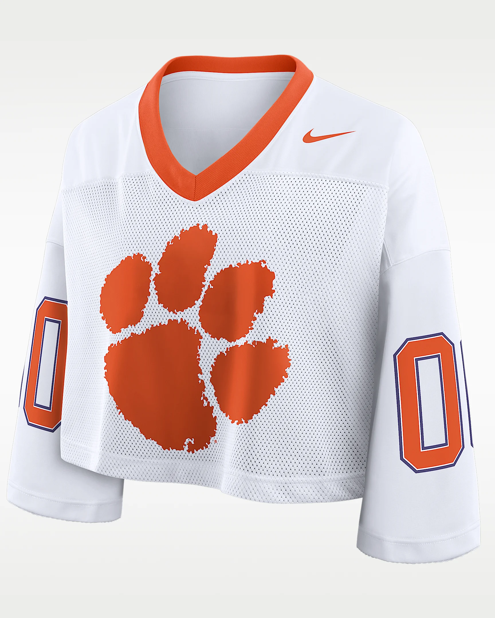 Clemson Logo Women's Nike Dri-FIT College Cropped Jersey - 1