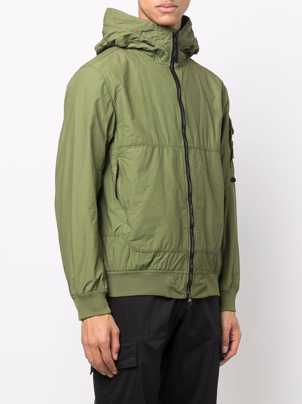 Compass-patch zip-front lightweight jacket - 3