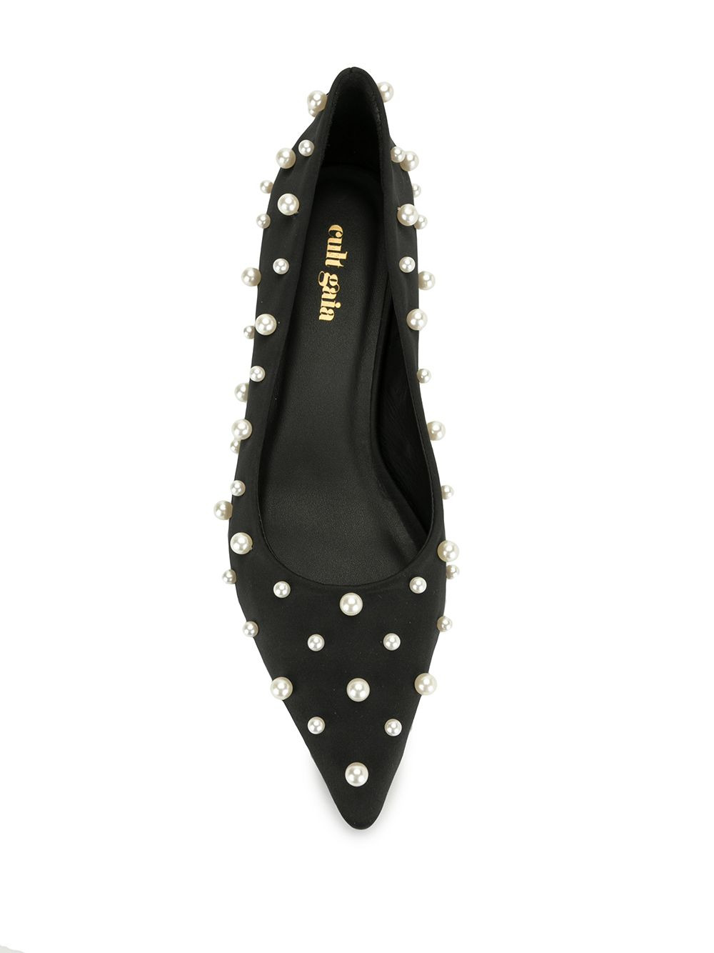 pearl-embellished pointed-toe pumps - 4