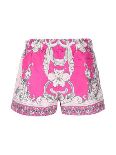 VERSACE baroque pattern-print swim shorts outlook