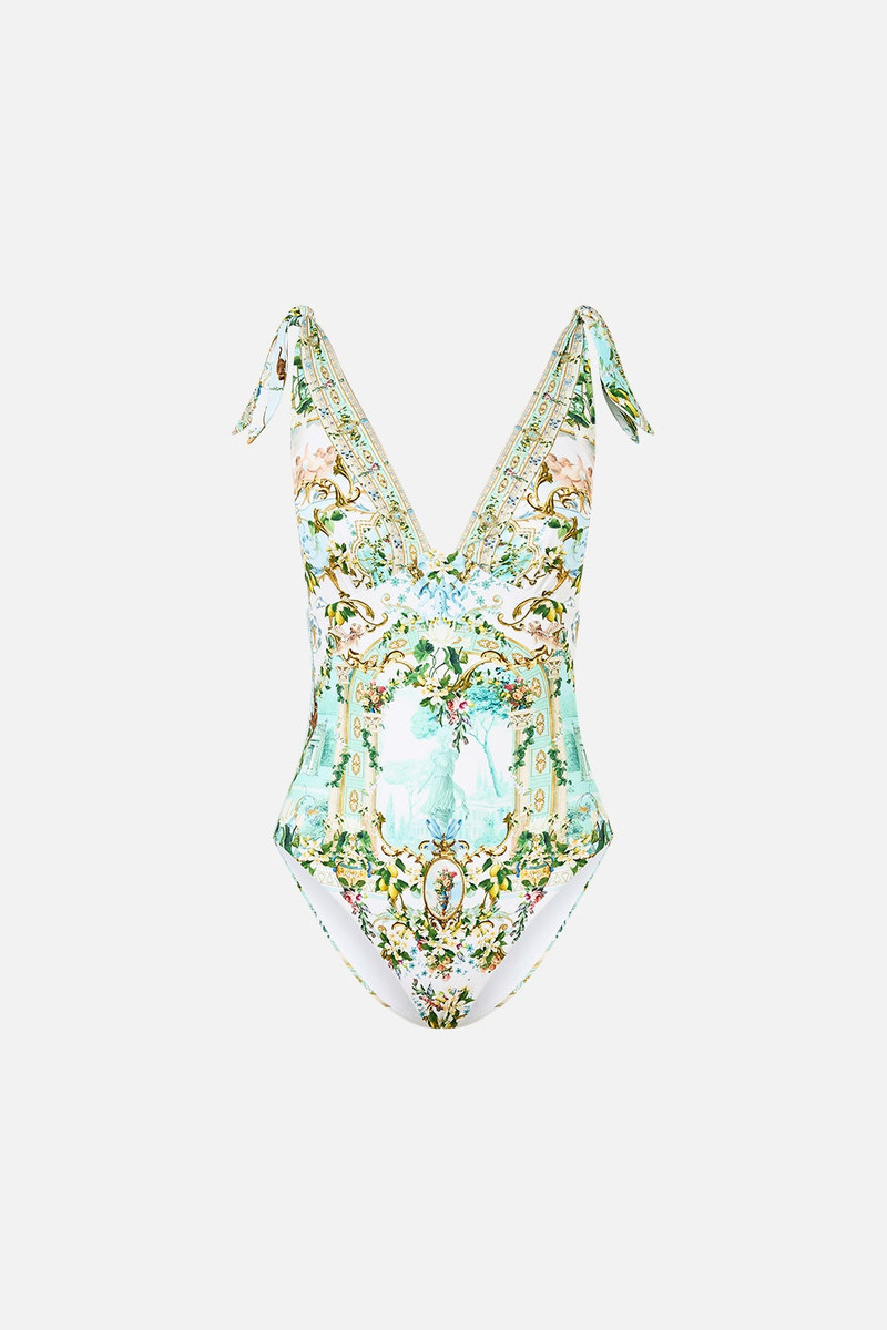 RUCHED TRI - TIE SHOULDER ONE PIECE 1