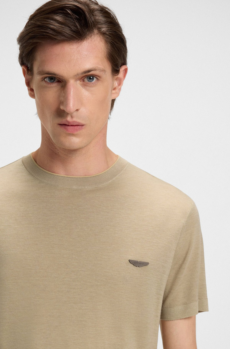 BOSS X ASTON MARTIN T-SHIRT WITH NUBUCK LOGO 3