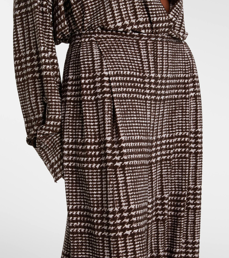 Prince of Wales check wide-leg pants 4