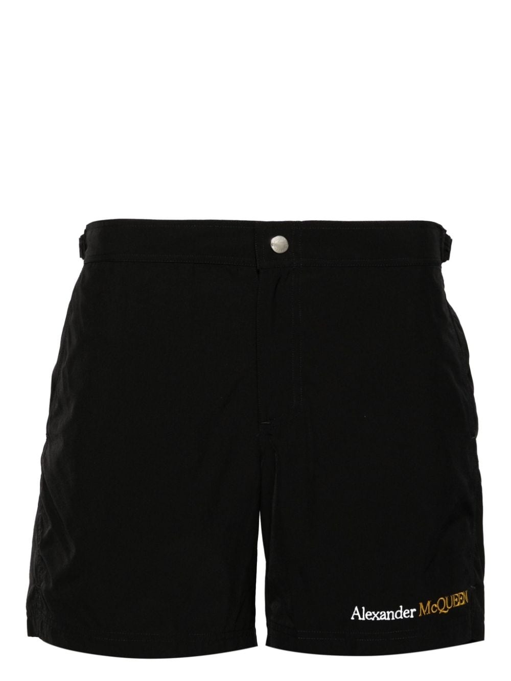 logo-embroidered swim shorts - 1