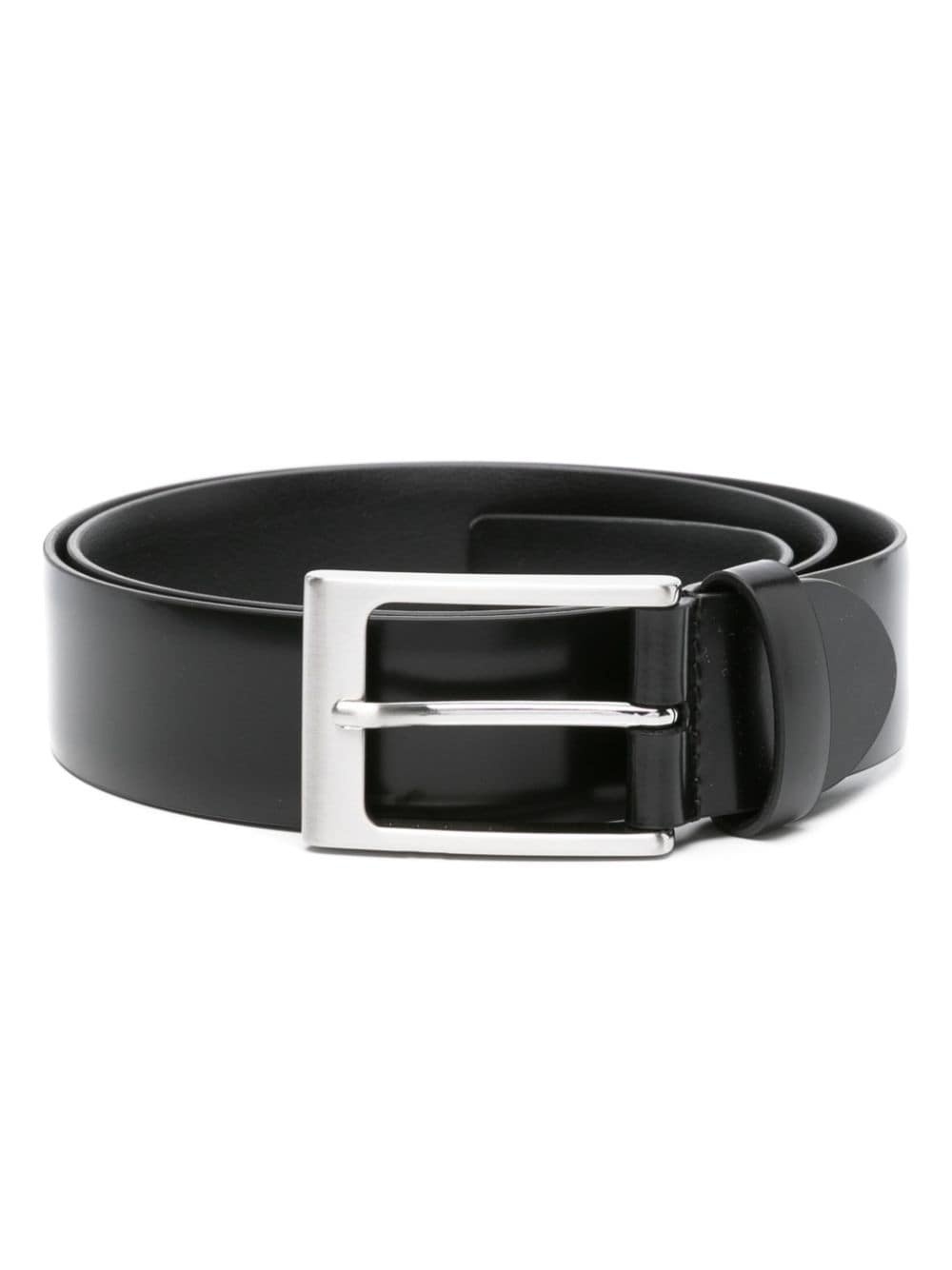 buckle-fastening leather belt - 1