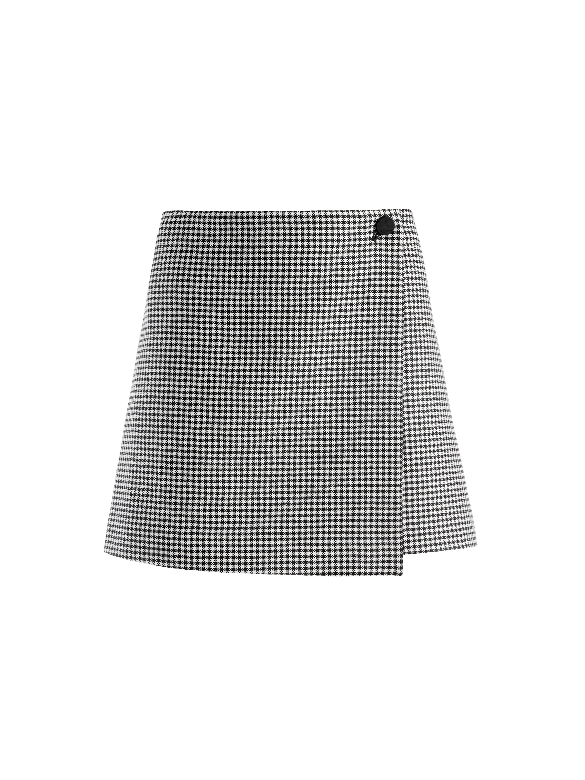 RENNA BUTTON WRAP MINI SKIRT - 1