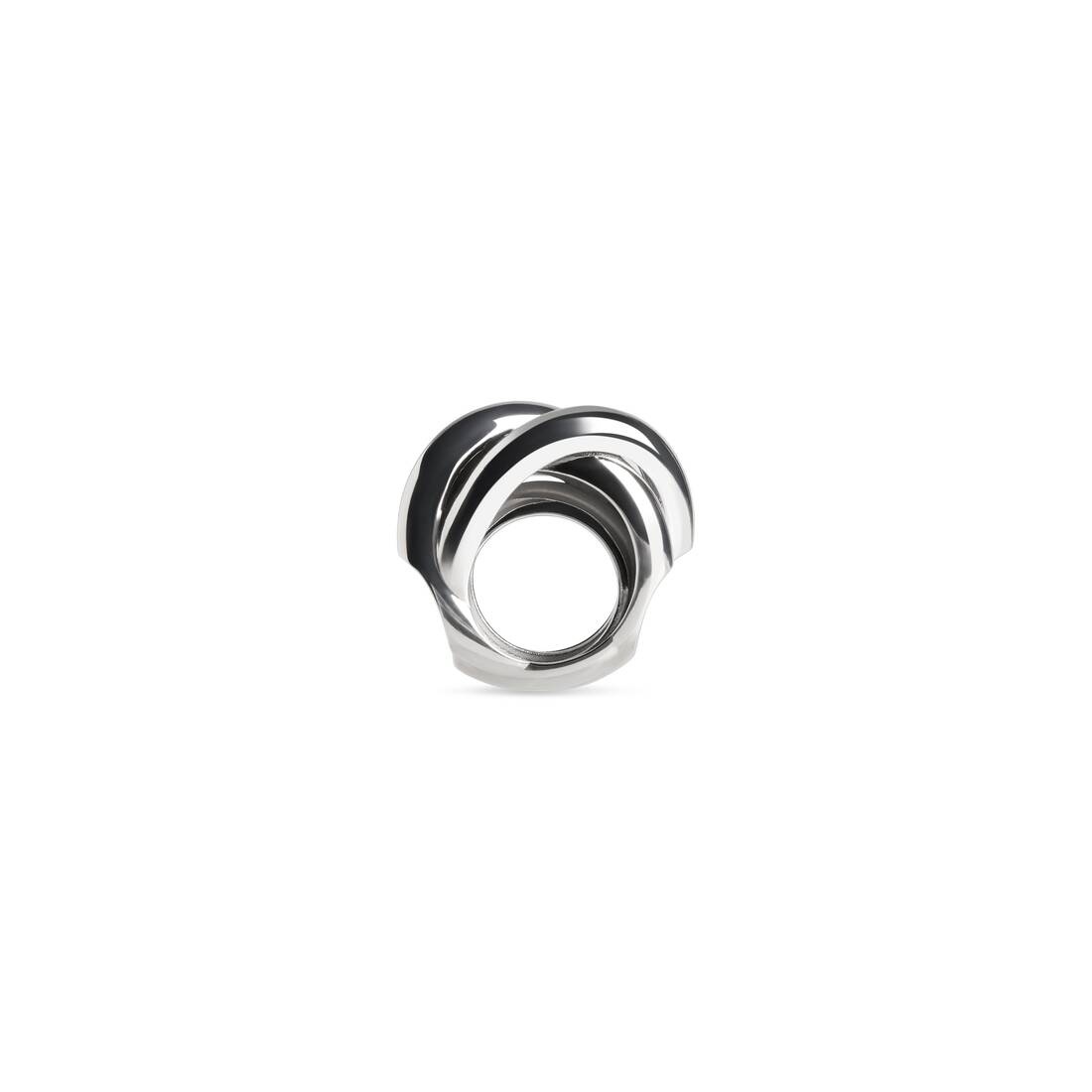 BALENCIAGA Women's Saturne Ring in Silver | REVERSIBLE