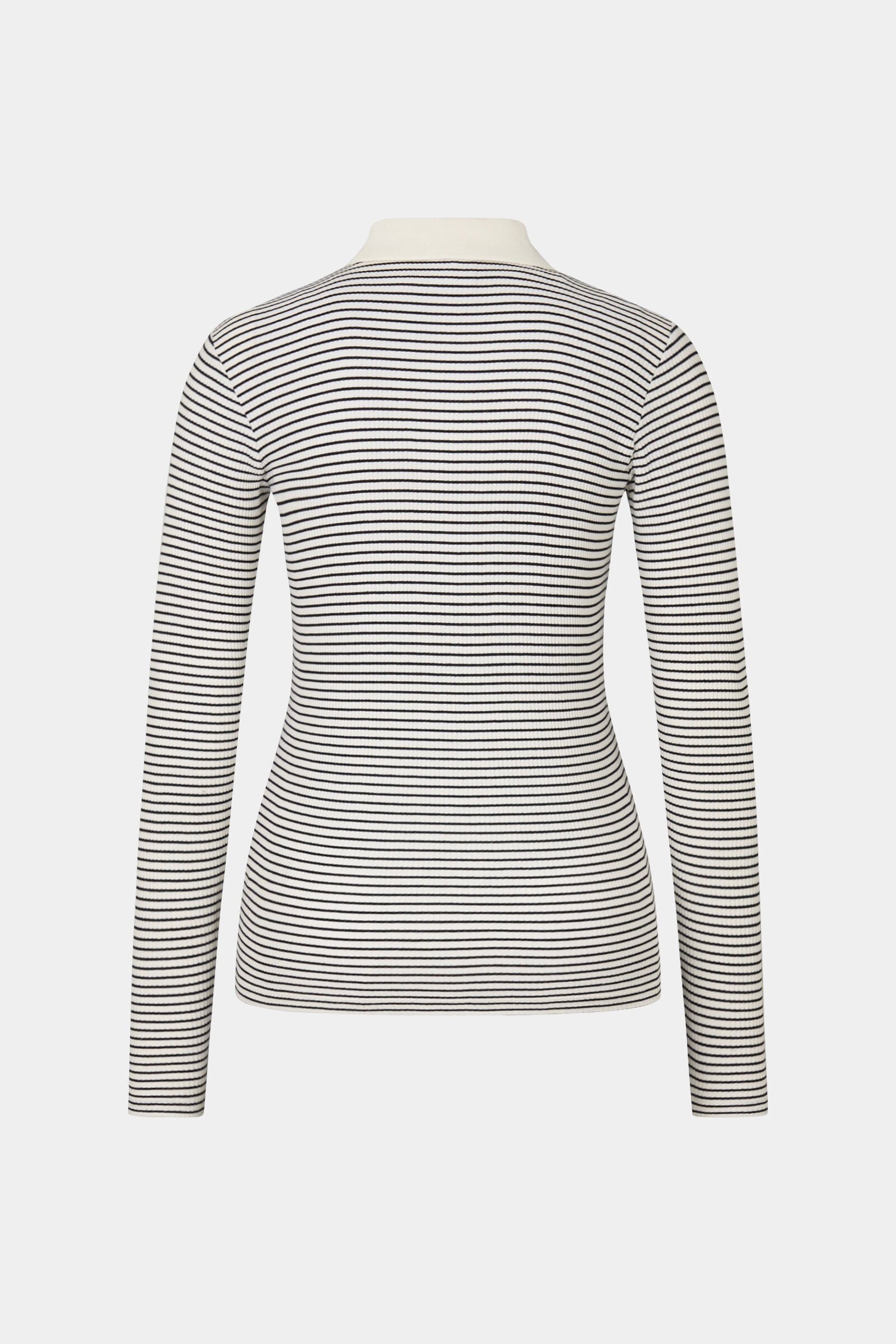 Reny Longsleeve polo shirt in Black/White - 6