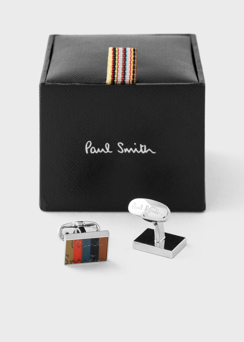 Paul Smith 'Artist Stripe' Logo Cufflinks outlook