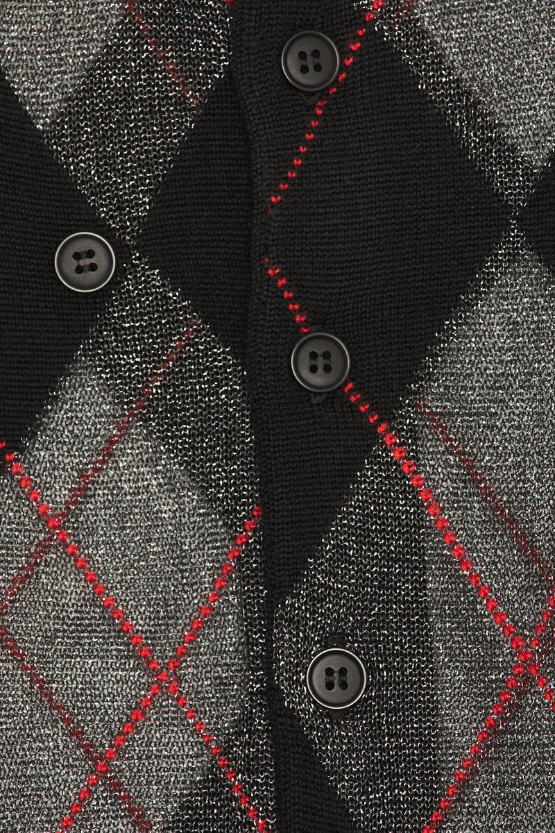 SPENCER BADU Black Knit Cardigan outlook