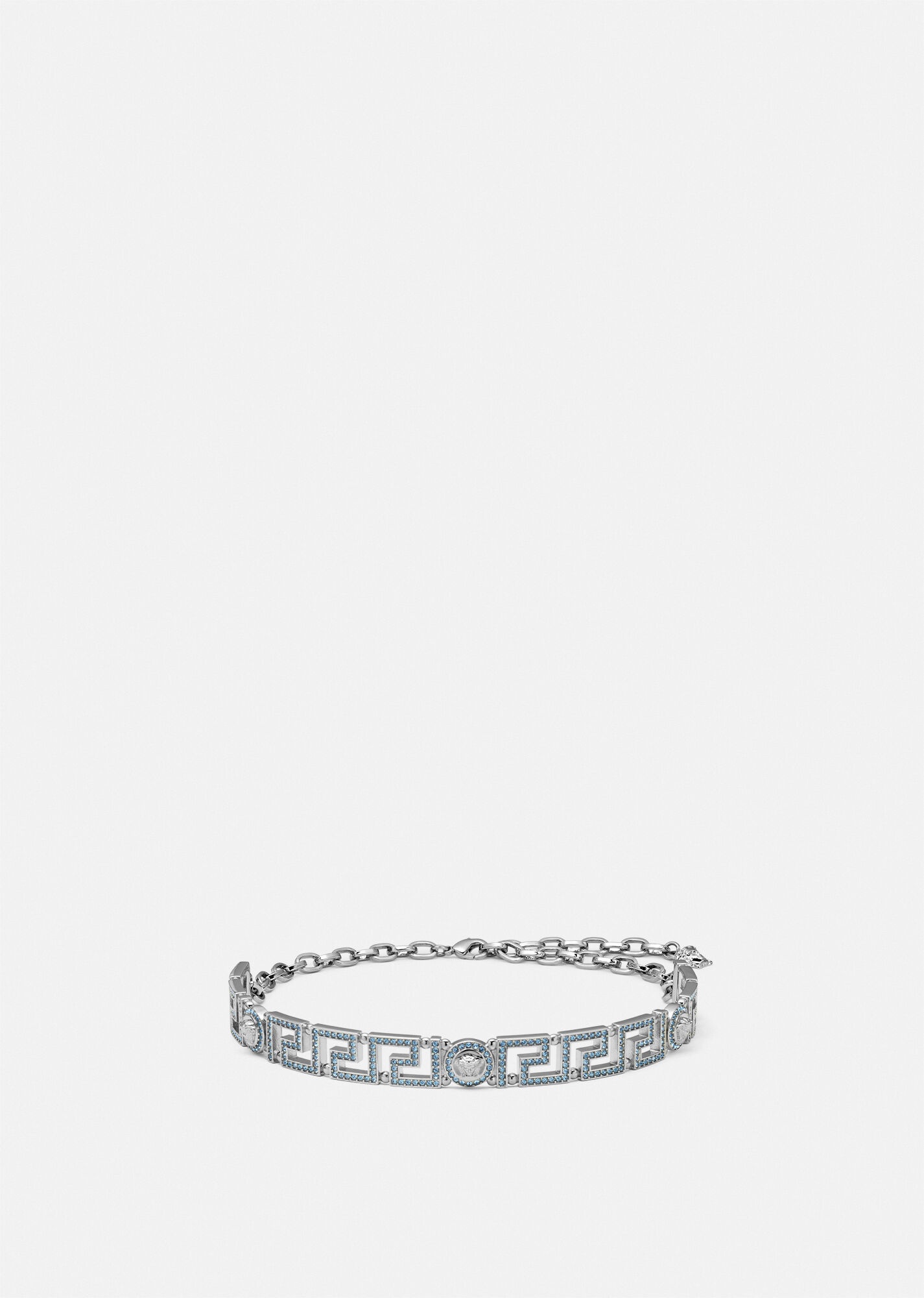 Crystal Medusa Greca Choker Necklace - 1