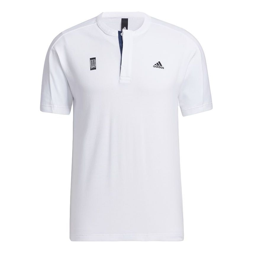 adidas Wj T Henly Sports Casual Short Sleeve White GP1827 - 1