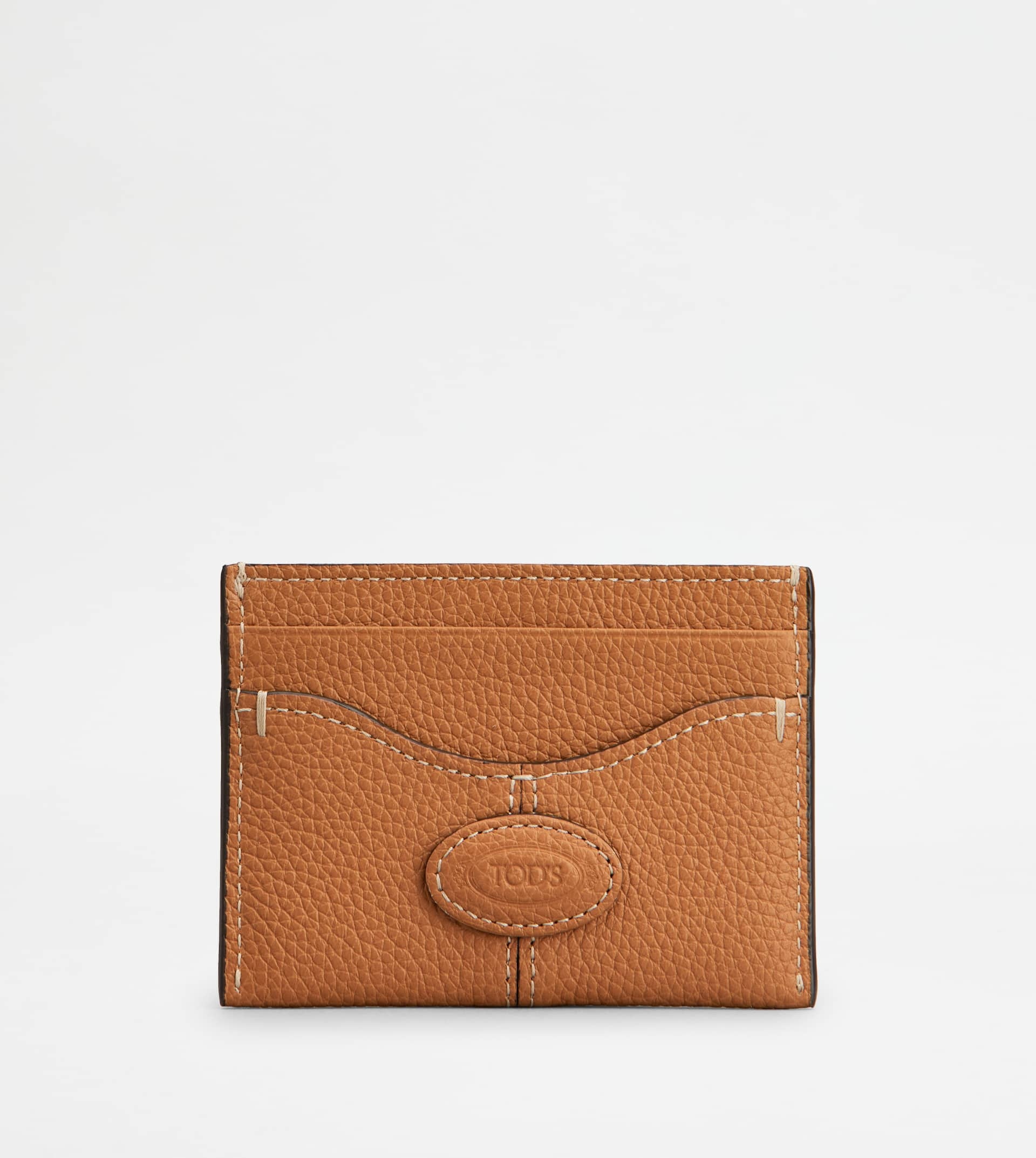 CARD HOLDER IN LEATHER - BROWN - 2