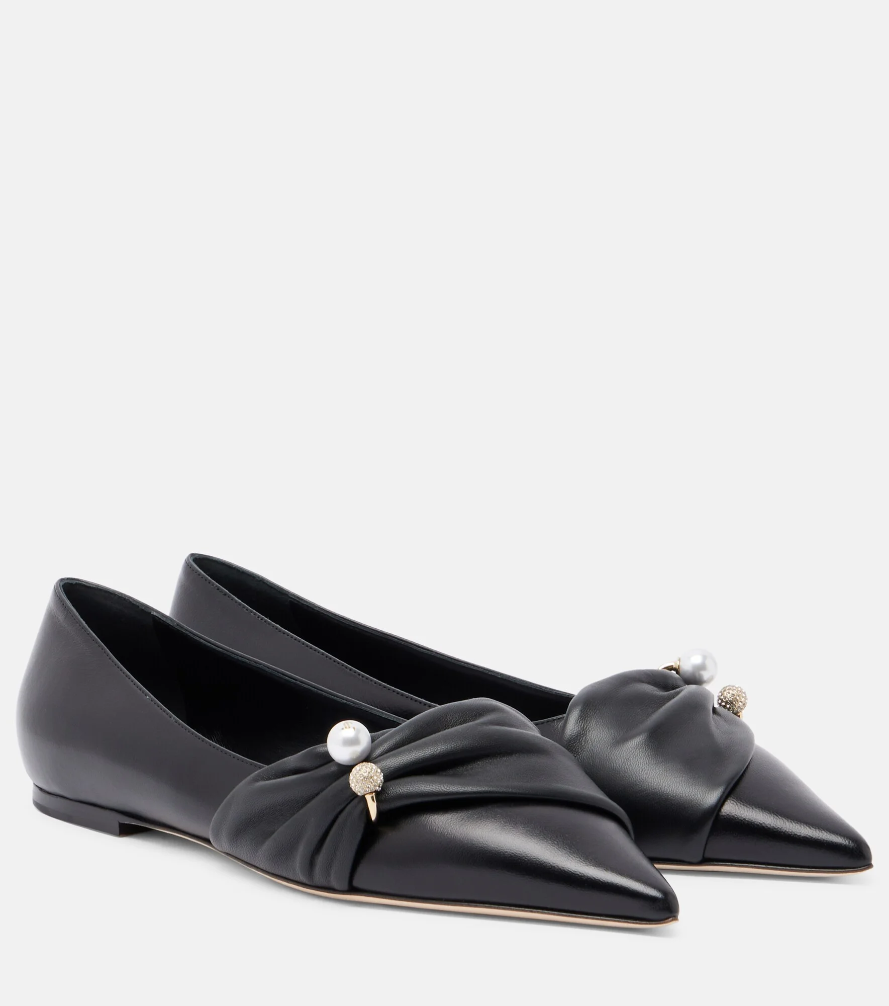 Rafi embellished leather ballet flats - 1