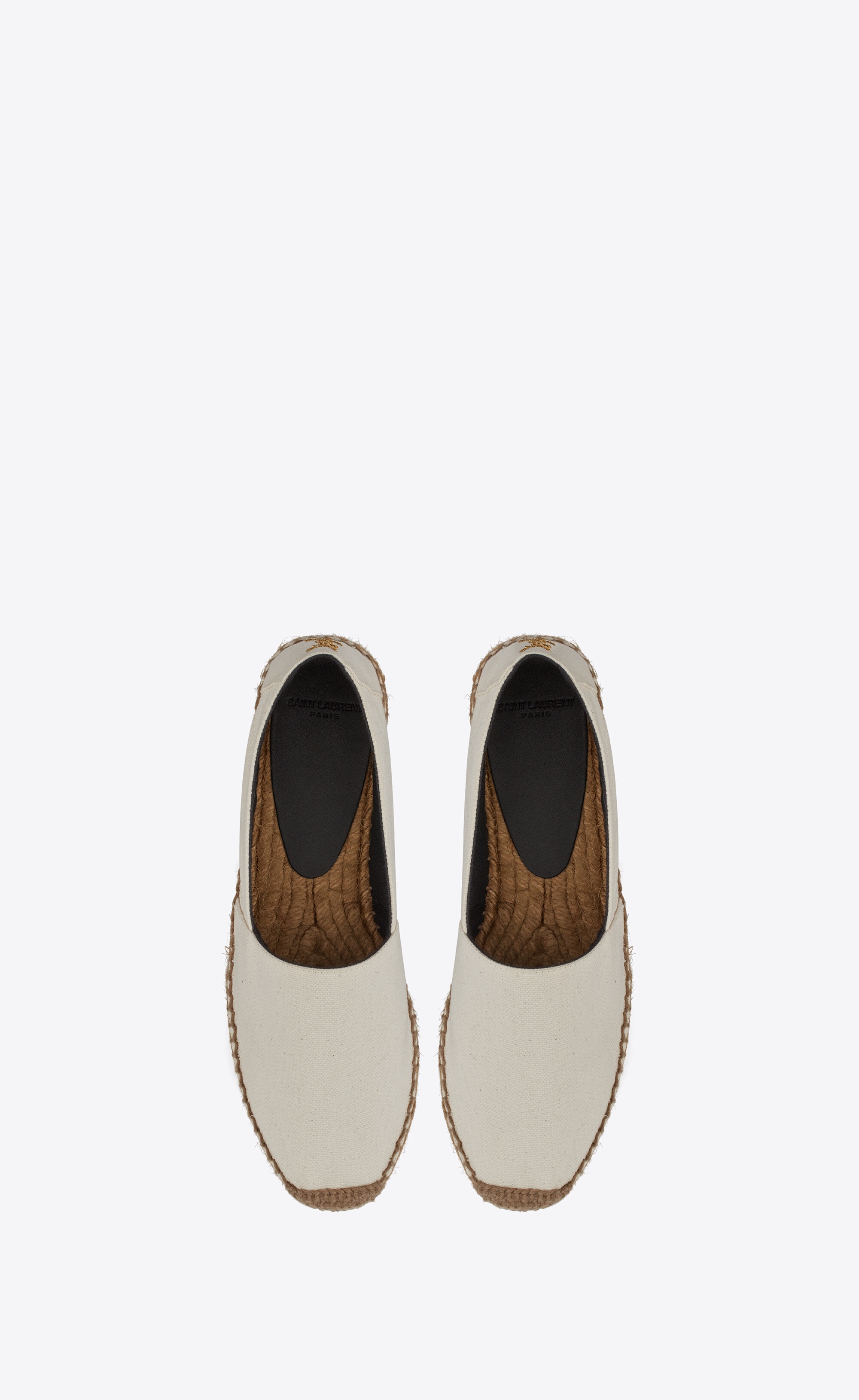 ysl embroidered espadrilles in canvas - 3