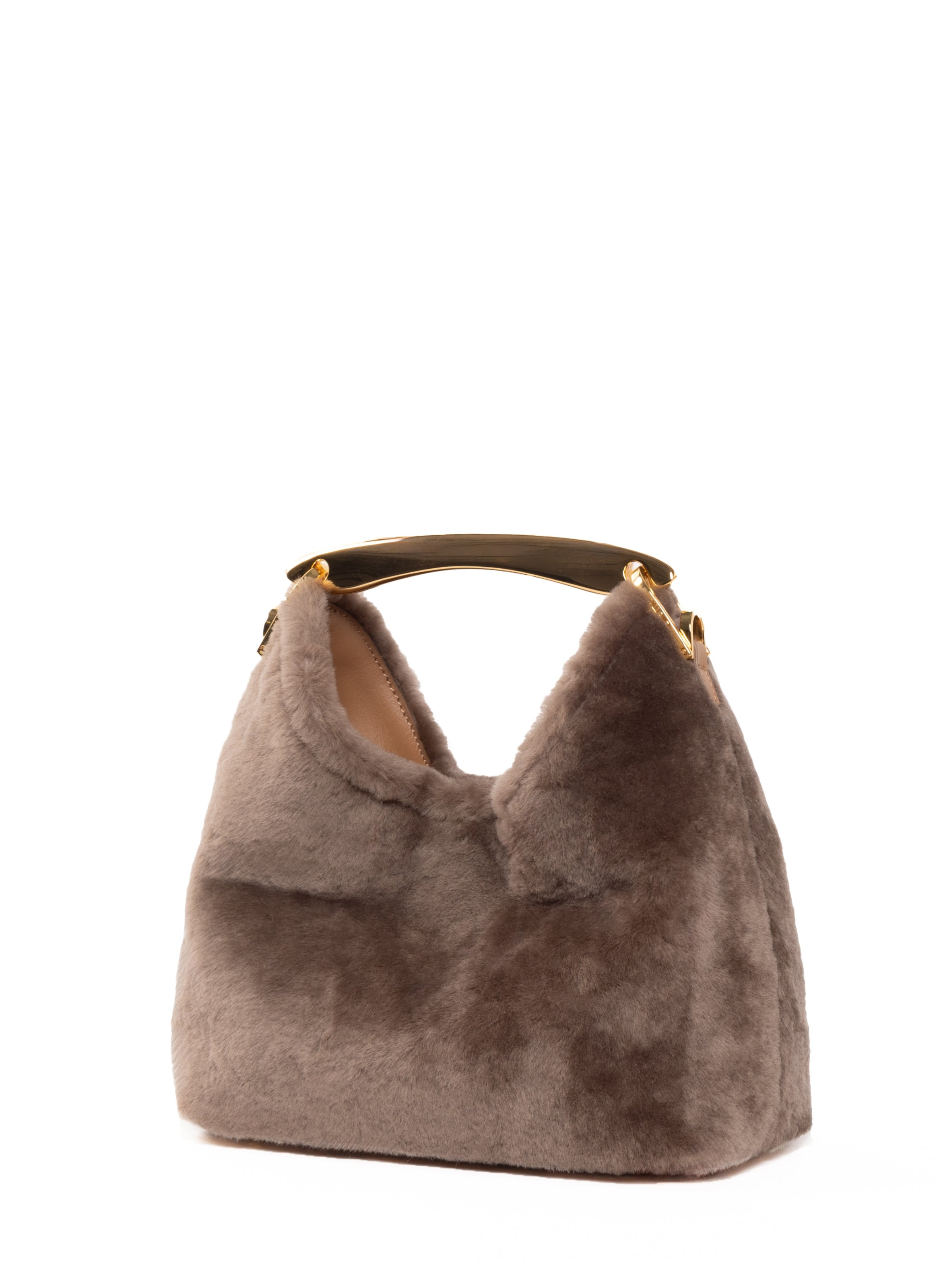 Small Boomerang Shearling Taupe - 3