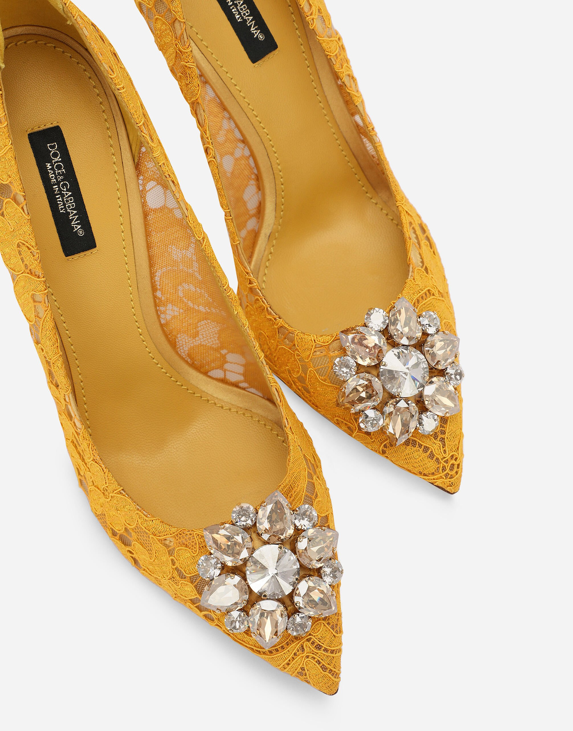 Pump in Taormina lace with crystals - 6
