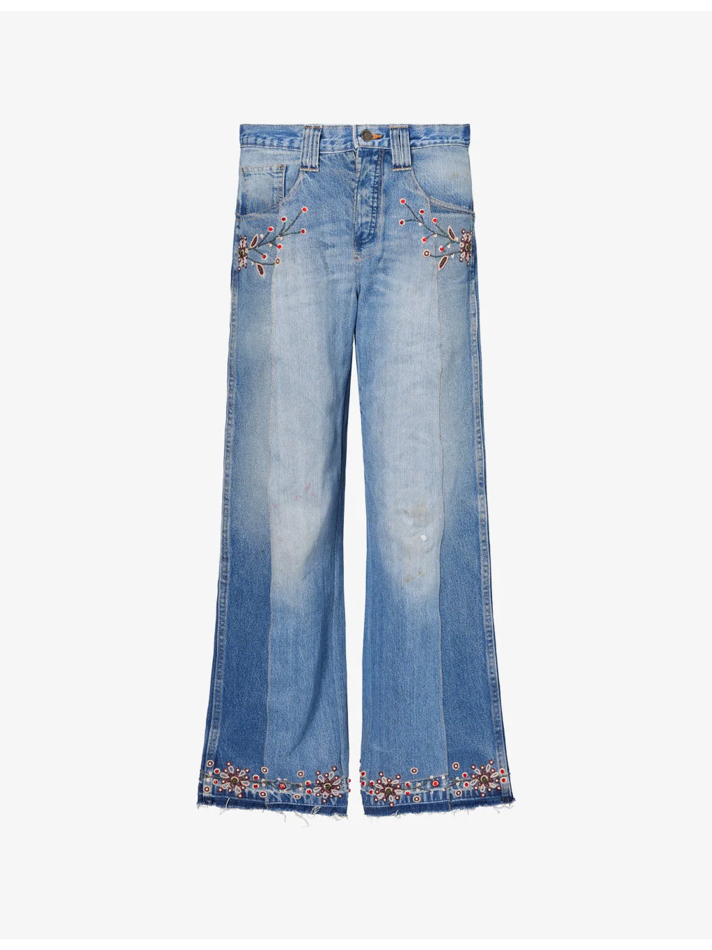 Kasauli Bead-Embellished Denim Jeans - 1