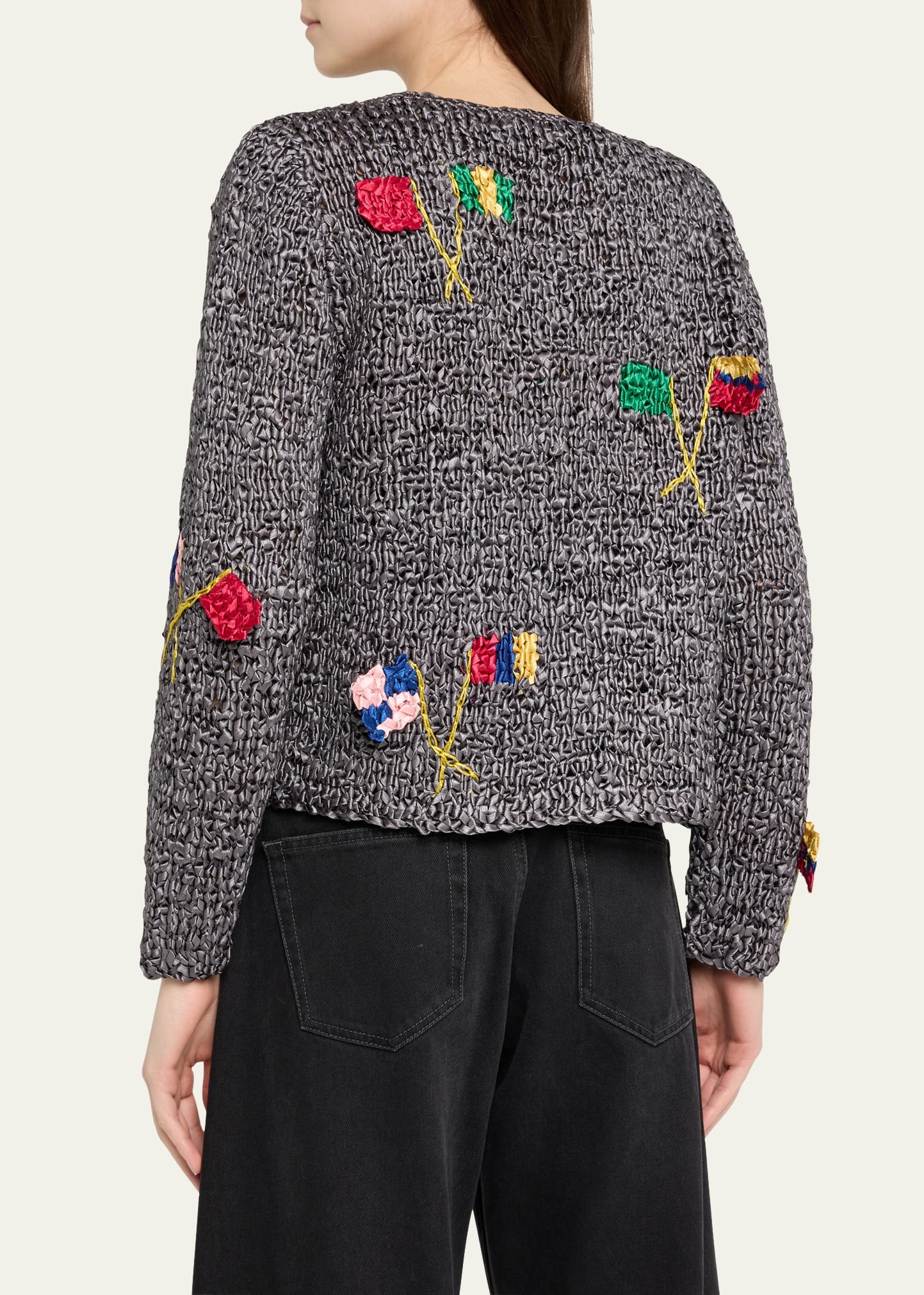 Promenade Raised Flag Crochet Cardigan - 3