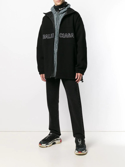 BALENCIAGA zip-up logo jacket outlook